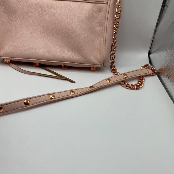 Rebecca Minkoff Mini Mac Crossbody Purse in Pink with Rose Gold Hardware - Picture 10 of 15